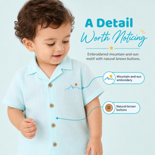 1st Step Baby Boys Printed Muslin Shirt and Shorts 2 Pcs Clothing Set