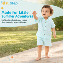 1st Step Baby Boys Printed Muslin Shirt and Shorts 2 Pcs Clothing Set