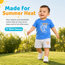 1st Step Baby Printed T-Shirt and Shorts Clothing Set