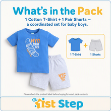 1st Step Baby Printed T-Shirt and Shorts Clothing Set