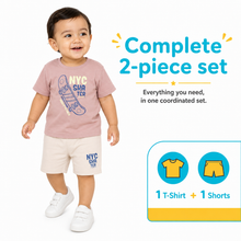 1st Step Baby Printed T-Shirt and Shorts Clothing Set