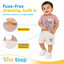 1st Step Baby Printed T-Shirt and Shorts Clothing Set