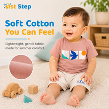 1st Step Baby Boys Printed T-Shirt and Shorts Clothing Set