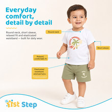 1st Step Baby Printed T-Shirt and Shorts Clothing Set