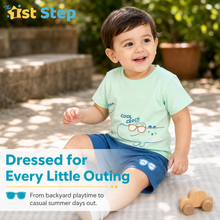 1st Step Baby Printed T-Shirt and Shorts Clothing Set