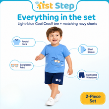 1st Step Baby Boys Printed T-Shirt and Shorts Clothing Set