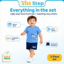 1st Step Baby Printed T-Shirt and Shorts Clothing Set