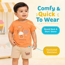 1st Step Baby Printed T-Shirt and Shorts Clothing Set