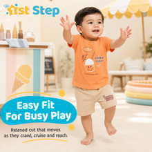 1st Step Baby Printed T-Shirt and Shorts Clothing Set