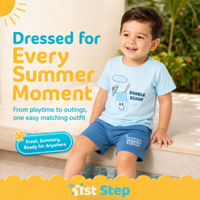 1st Step Baby Boys Printed T-Shirt and Shorts Clothing Set