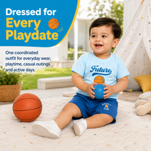 1st Step Baby Boys Printed T-Shirt and Shorts Clothing Set