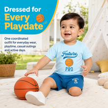 1st Step Baby Printed T-Shirt and Shorts Clothing Set