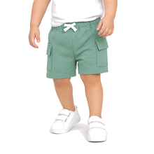 1st Step Cotton Pull-on Shorts With Drawstring - Green