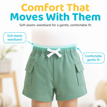 1st Step Cotton Pull-on Shorts With Drawstring - Green