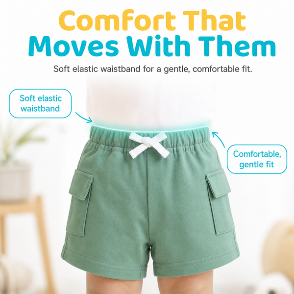 1st Step Cotton Pull-on Shorts - Green