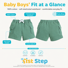 1st Step Cotton Pull-on Shorts With Drawstring - Green