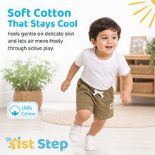 1st Step Cotton Pull-on Shorts With Drawstring - Brown