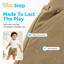 1st Step Cotton Pull-on Shorts With Drawstring - Brown