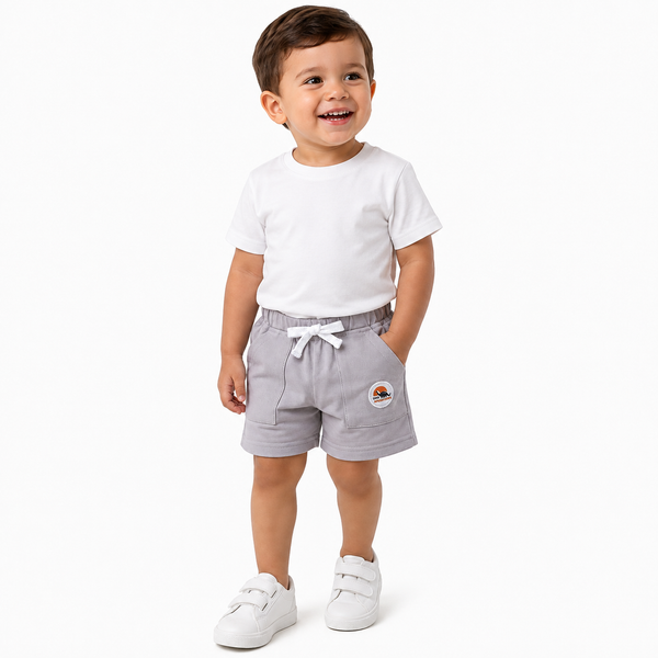 1st Step Cotton Pull-on Shorts - Grey