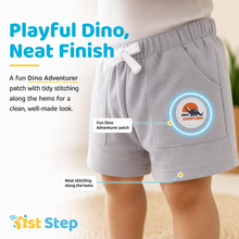 1st Step Cotton Pull-on Shorts With Drawstring - Grey