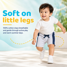 1st Step Cotton Pull-on Shorts With Drawstring - Grey