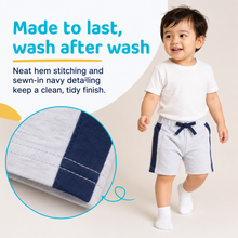 1st Step Cotton Pull-on Shorts With Drawstring - Grey