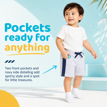 1st Step Cotton Pull-on Shorts With Drawstring - Grey