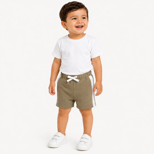 1st Step Cotton Pull-on Shorts - Brown