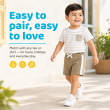 1st Step Cotton Pull-on Shorts With Drawstring - Brown