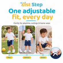 1st Step Cotton Pull-on Shorts With Drawstring - Navy blue