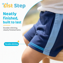 1st Step Cotton Pull-on Shorts With Drawstring - Navy blue