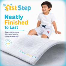 1st Step Cotton Pull-on Shorts With Drawstring - Grey