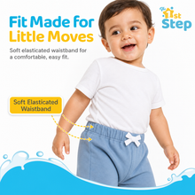 1st Step Cotton Pull-on Shorts With Drawstring - Blue