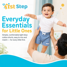 1st Step Cotton Pull-on Shorts With Drawstring - Blue