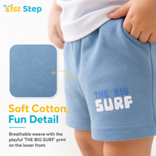 1st Step Cotton Pull-on Shorts With Drawstring - Blue