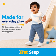 1st Step Cotton Pull-on Joggers - Blue
