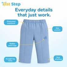 1st Step Cotton Pull-on Joggers - Blue