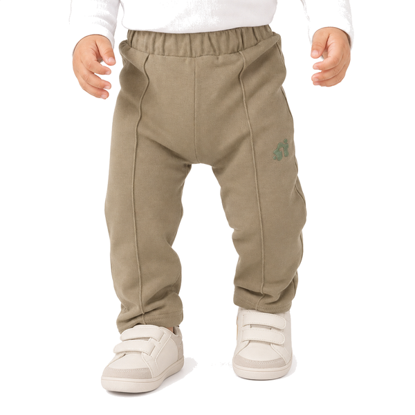 1st Step Cotton Pull-on Joggers - Brown