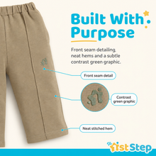 1st Step Cotton Pull-on Joggers - Brown