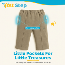 1st Step Cotton Pull-on Joggers - Brown