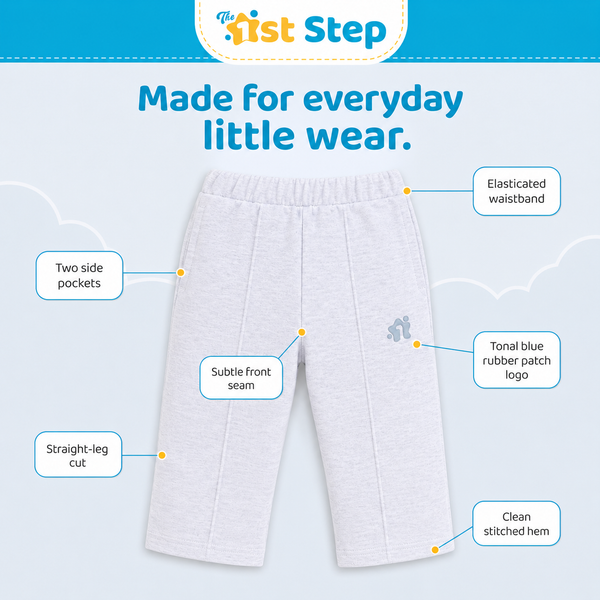 1st Step Cotton Pull-on Joggers - White