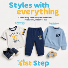 1st Step Cotton Pull-on Joggers - Navy blue
