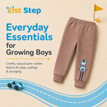 1st Step Cotton Pull-on Joggers - Brown