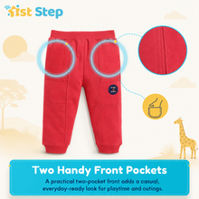 1st Step Cotton Pull-on Joggers - Red