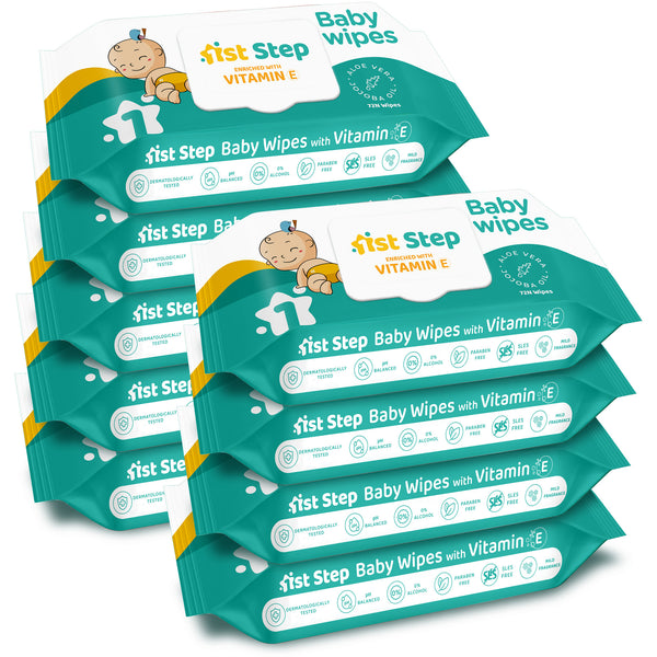 1st Step Baby Wet Wipes With Lid Enriched With Aloe-Vera And Jojoba Oil  (648 Wipes)