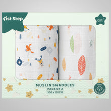 1st Step Muslin Swaddle 100cm*120cm (Pack of 2)
