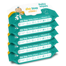 1st Step Baby Wet Wipes with Lid Enriched with Aloe-Vera and Jojoba Oil (72 Wipes/Pack x 5Packs = 360 Wipes)