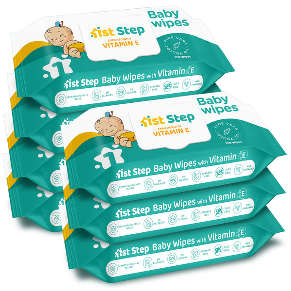 1st Step Baby Wet Wipes With Lid Enriched With Aloe-Vera And Jojoba Oil  (504 Wipes)