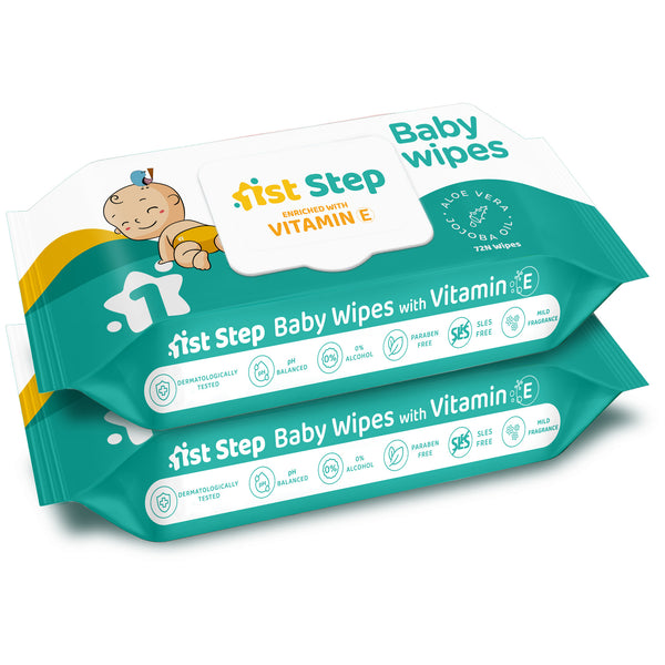 1st Step Baby Wet Wipes With Lid Enriched With Aloe-Vera And Jojoba Oil  (144 Wipes)