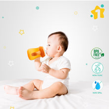 1st Step Matte Collection BPA Free Soft Spout Sipper With Twin Handles for Easy Grip  (Orange)